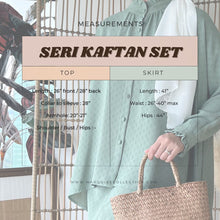 Load image into Gallery viewer, Seri Two-Piece kaftan Kurung Set in Sage Green
